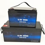 Baterie solară LiFePO4 cu ciclu profund 12V 100Ah / 200Ah Baterie litiu-ion pentru cărucior de golf